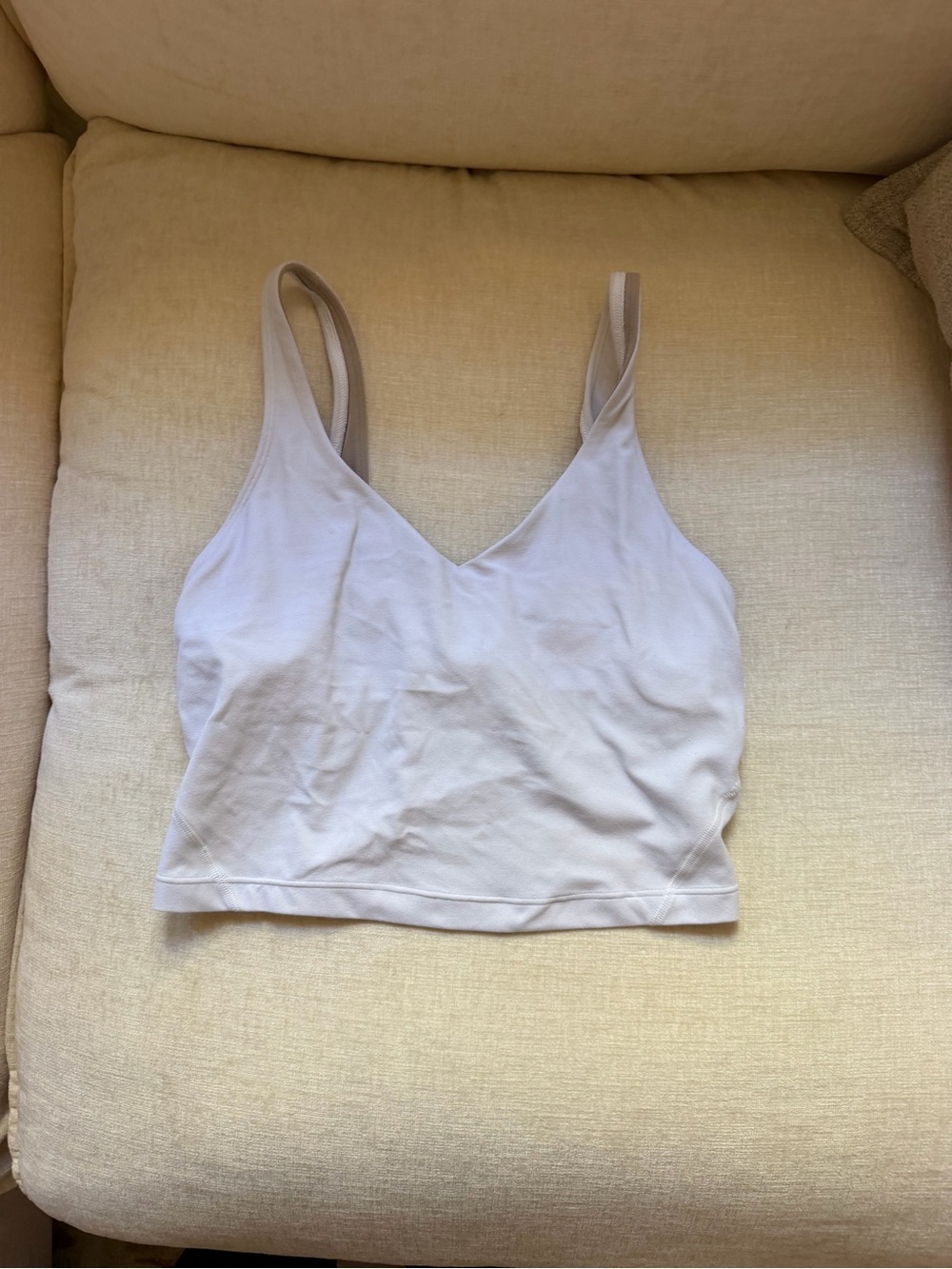 White Lululemon Align Cropped Top